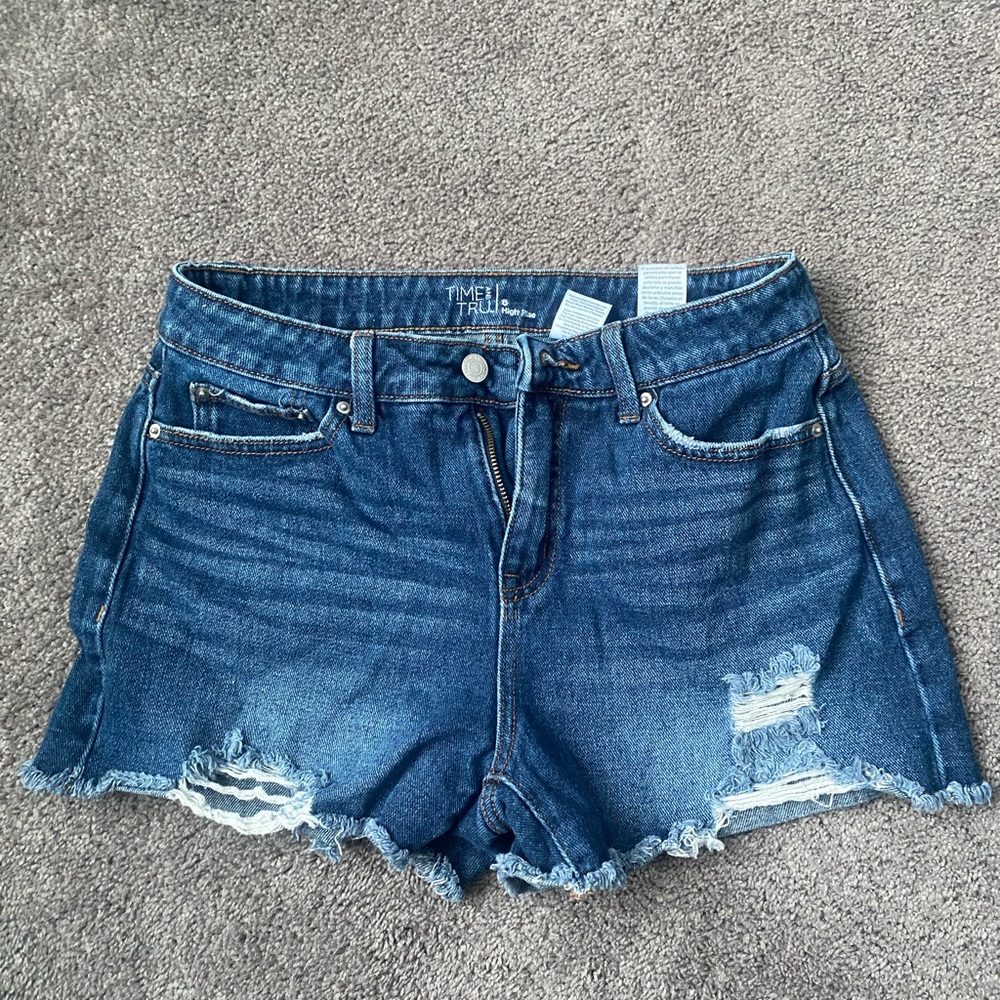 Time and Tru Dark Blue Jean Shorts